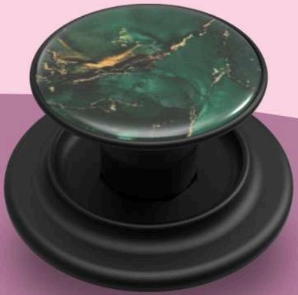 Grabbit phone grip in Green Marble