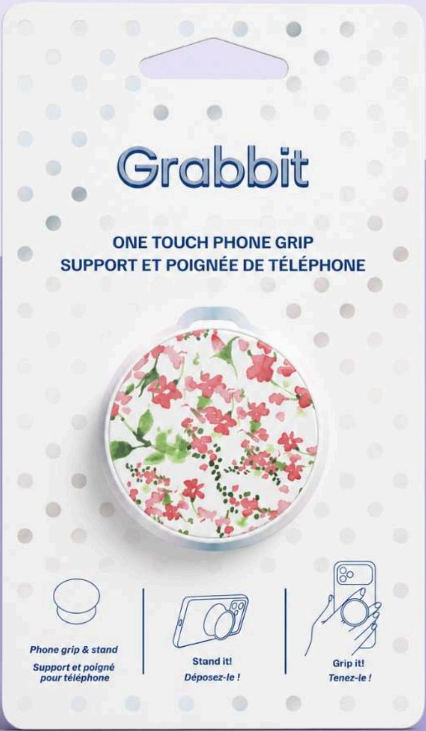 Grabbit premium retail packaging for the one-touch phone grip